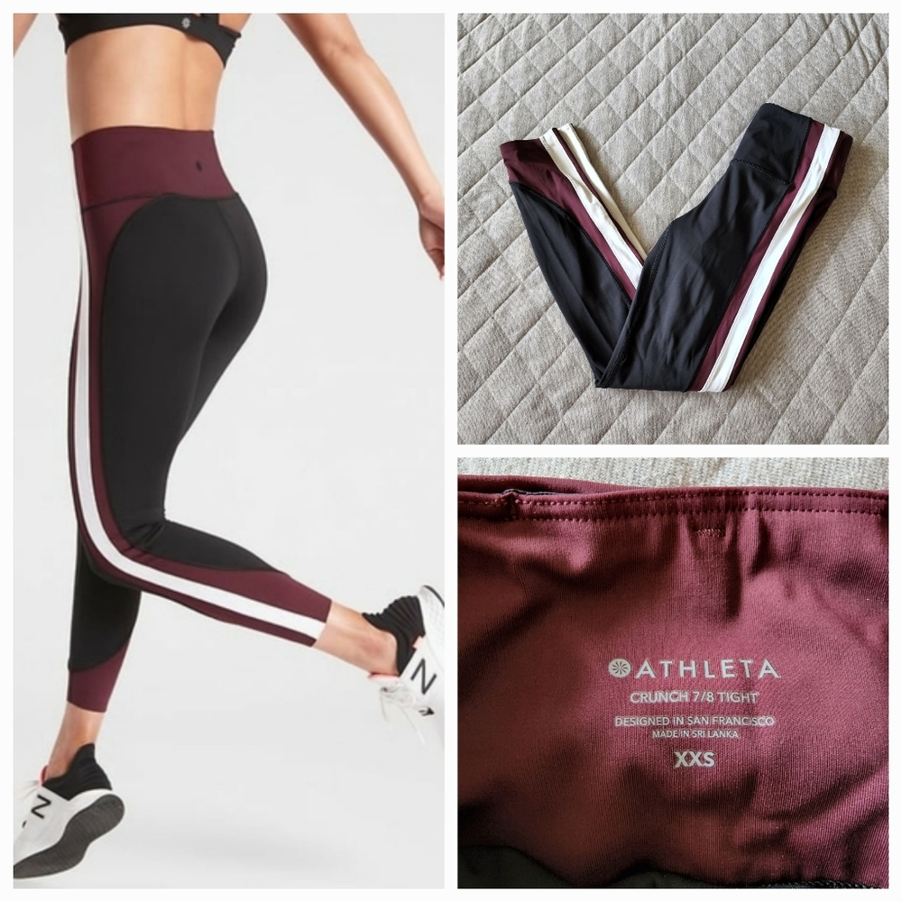 Athleta Crunch Colorblock 7/8 Tight XXS